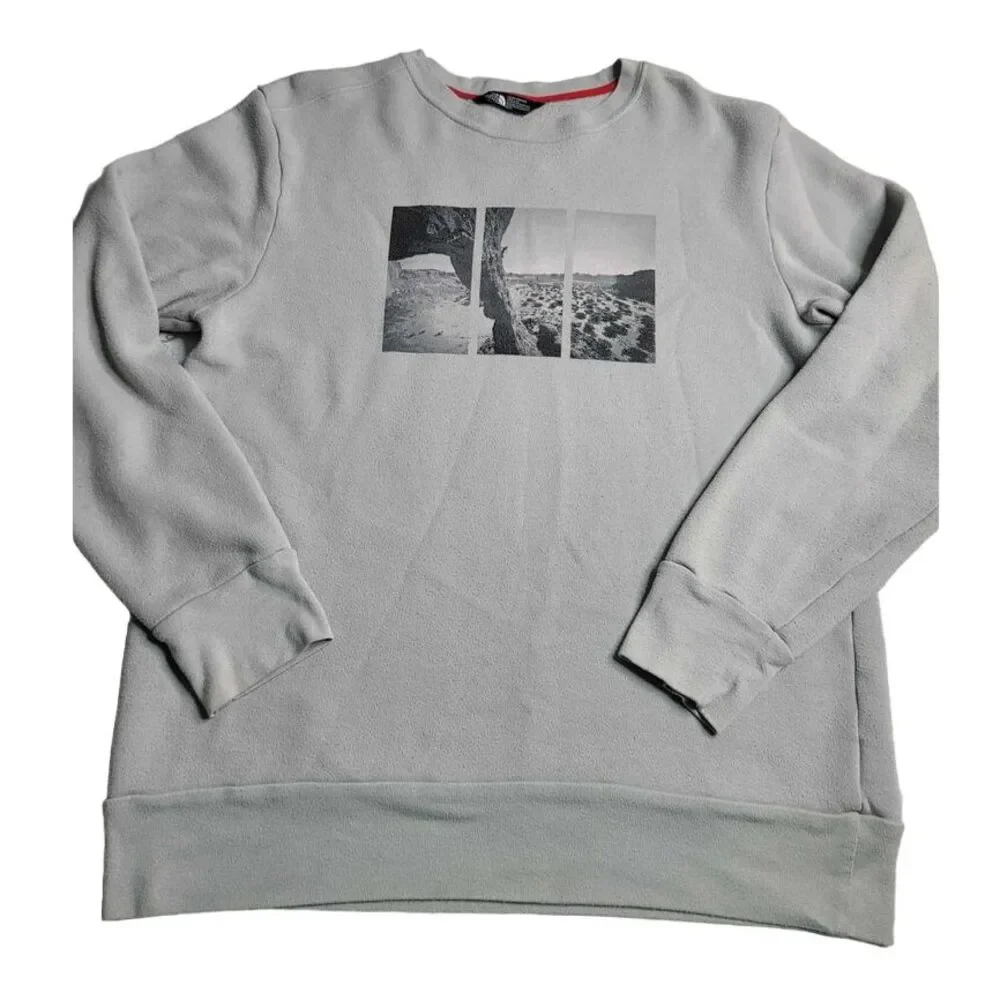 3423 The North Face‎ Gray Graphic Sweatshirt Men's Medium